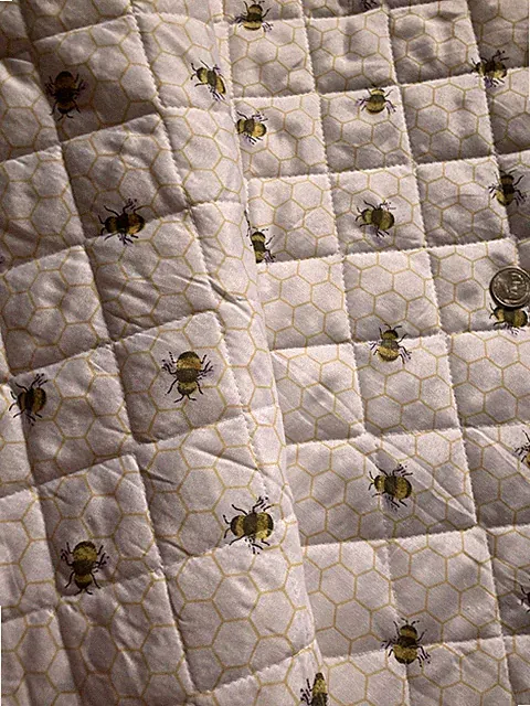 Ashley Cooper King Size Honey Comb & Bees Pattern Cotton Blend Bedspread 102x86”