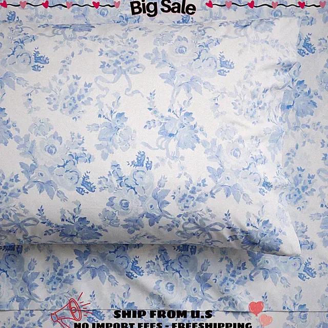 LoveShackFancy Garden Damask Organic Sheet Set Cotton Percale Queen