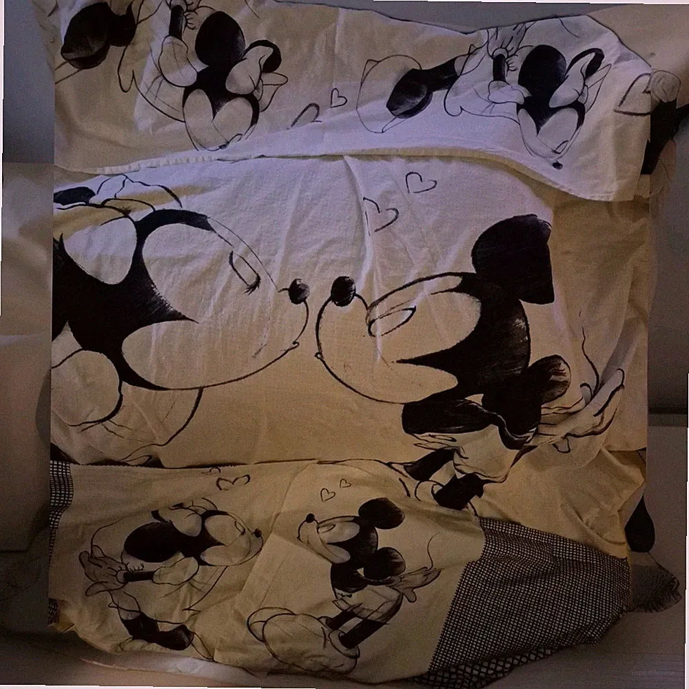 Mickey Kissing Minnie Mouse Couple Romantic Love FULL/ QUEEN Duvet & 2- Shams