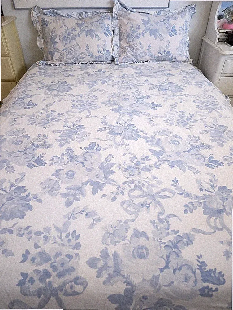 Pottery Barn Love Shack Fancy Twin Size Duvet Cover With Pillow Shams