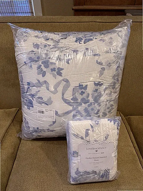 Pottery Barn Teen LOVE SHACK FANCY GARDEN DAMASK SMOCKED Twin QUILT +STDSHAM NEW