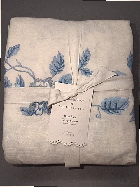 Pottery Barn x LOVE SHACK FANCY -Full/Queen Duvet Cover - Blue Rose -NWT