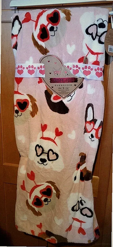 Puppy Love Valentines Day Puppy Love ❤️ 60x70 Oversized Plush Throw Blanket Pups